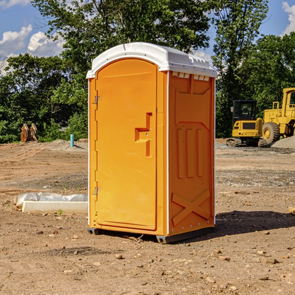 how often are the portable restrooms cleaned and serviced during a rental period in Bethel